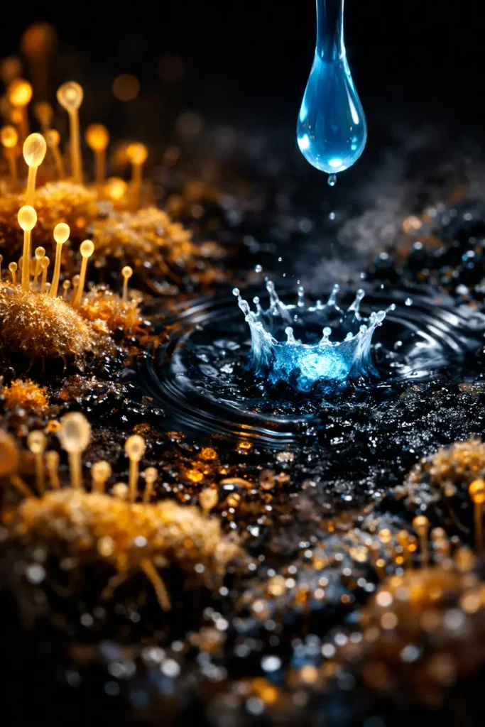 Bioluminescent oral microbiome disrupted by clinical-blue droplet